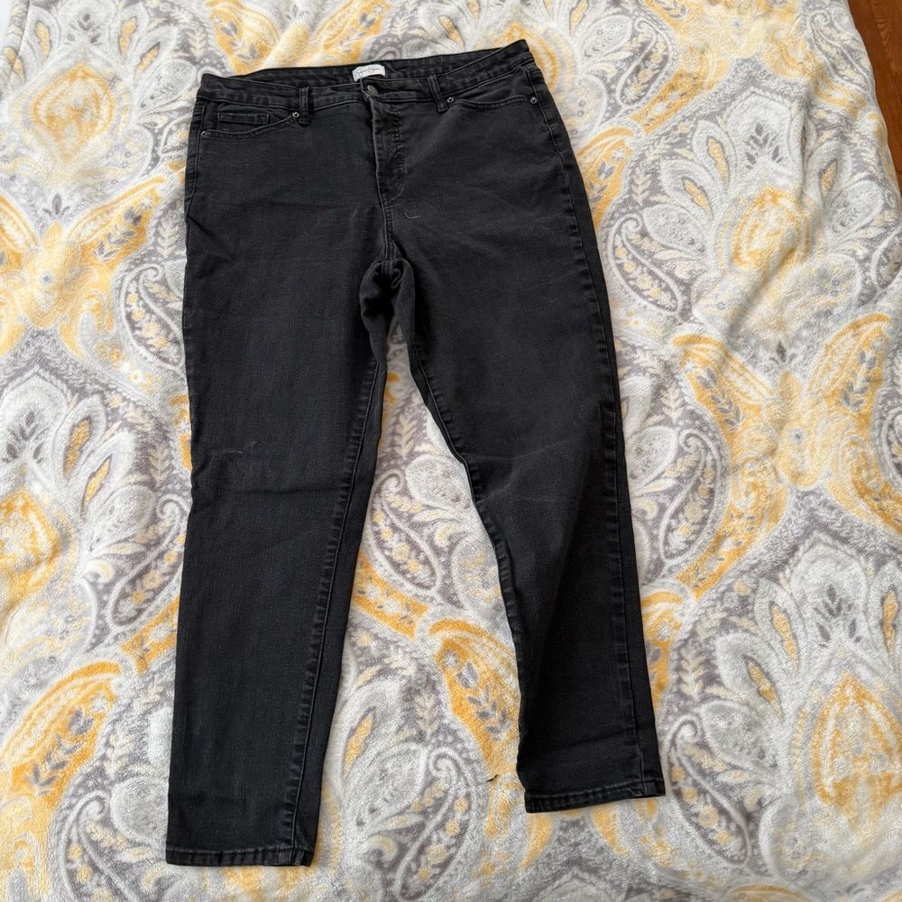 Jessica Simpson Black High Rise Skinny Jeans size 14